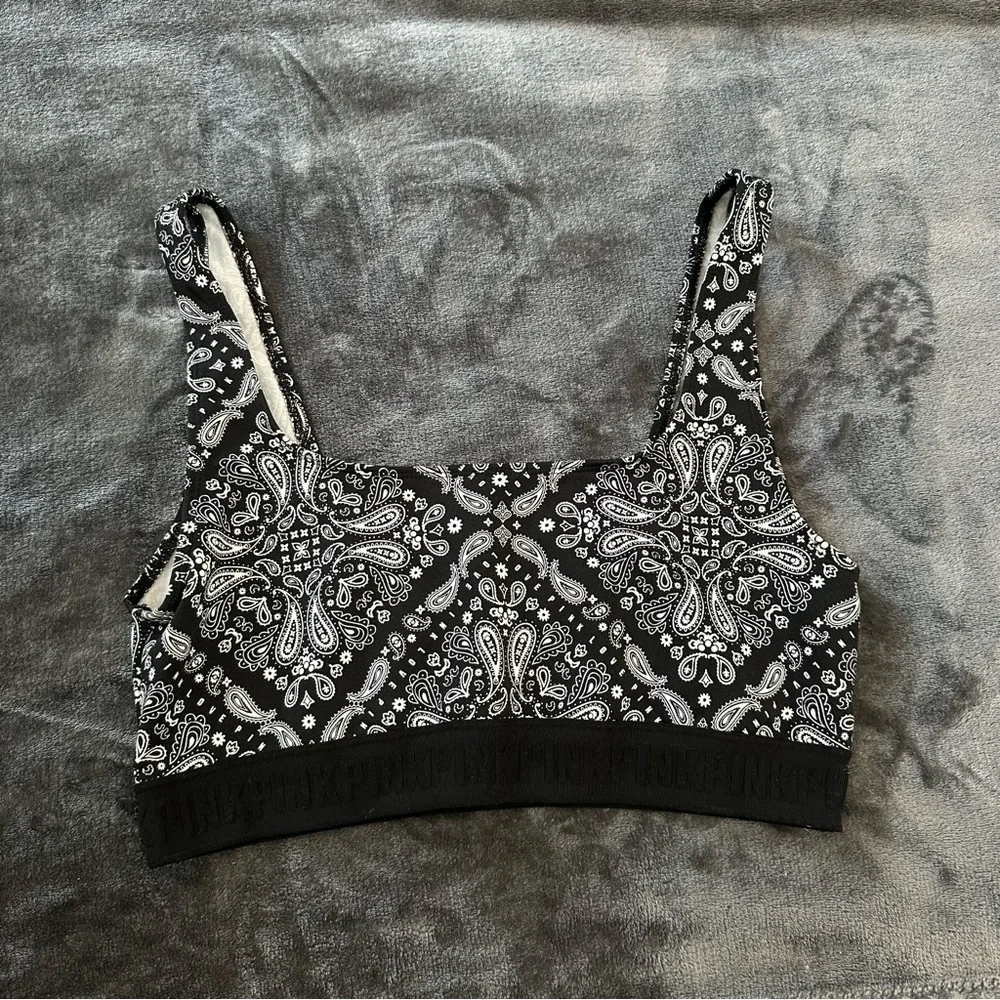 PINK bandana print sports bra - Picture 1 of 3